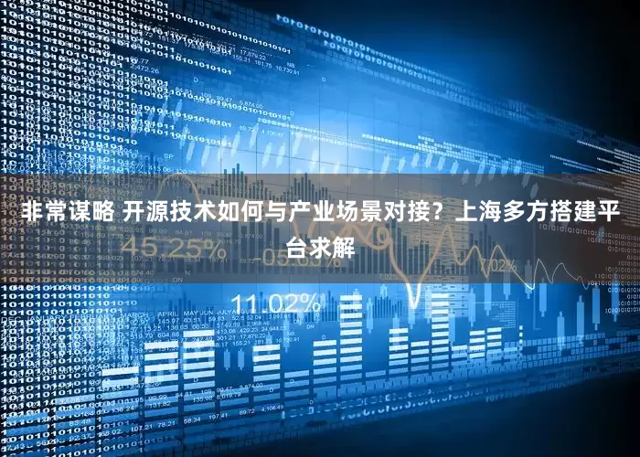 非常谋略 开源技术如何与产业场景对接？上海多方搭建平台求解